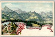 83313 W8227 Bad Adelholzen , Kr Traunstein, Oberbay Lithographie / Künstlerkarte sign A. v. Bistram Villa Anna