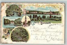15377 O1276 Buckow , Märkische Schweiz 1901 Lithographie Poetensteg Sophienflies Pritzhagener Mühle Teufelsbrücke