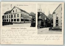 67574 W6522 Osthofen , Rheinhess 1911 - Bahn-Hotel Denkmal