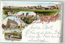 97437 W8728 Haßfurt Gebrauchsspuren Ritterkapelle Wildbad Lithographie