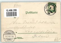 88131 W8990 Lindau Bodensee 1900 Lithographie Wappen Bodensee Beamten-Reunion 1900