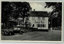 07973 O6600 Greiz-Dölau Foto AK Gasthaus Deutsche Eiche Motorrad Oldtimer-Cabrio BMW?