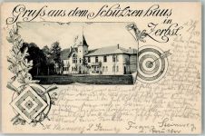 39261 O3400 Zerbst 1899 - Schützenhaus Schießscheiben