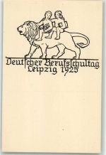 04103 O7000 Leipzig - Deutscher Berufsschultag 1925 Löwe