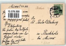 17252 O2083 Mirow , Meckl 1912 - Bahnhofstrasse Gasthaus zum Bahnhof Bahnhof
