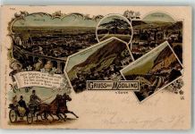 2340 Mödling 1901 Lithographie Hinterbühl