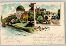 26121 W2900 Oldenburg 1904 Lithographie Ottmar Zieher Großherzogl. Theater Am Stau