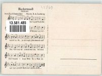 W8000 München Hackerbräu Kellnerin Bierkrug + Lied Rückseite: Hackermadl Musik E.A. Ludwig Werbung Bier