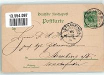 96476 W8634 Rodach b Coburg 1897 Lithographie Markplatz Kais. Postamt