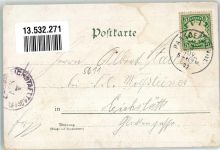 92331 W8433 Parsberg , Oberpf 1902 Lithographie Burgruine Neue Straße Kgl. Bezirksamt Zum Marktplatz