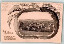 69151 W6903 Waldhilsbach 1916 - 4-Zeiler-Gedicht auf hessiche Spezialitäten Schinken, Wurst, Äppelwoi und Eier
