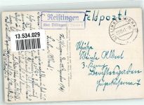 89446 W8881 Reistingen - Posthilfstelle Reistingen An der Kirche Gasthaus Feldpost