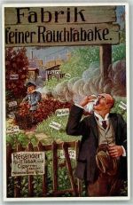 Fabrik feiner Rauchtabake Humor Tabak Künstlerkarte