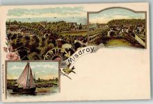 Misdroy Miedzyzdroje Lithographie Insel Wolin Segelboot