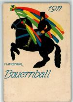 O8000 Dresden Bauernball Künstlerfest sign. Lindner P. 1911 Reiter Kunstgeschichte Dresden BOAKC