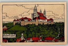 74523 W7170 Schwäbisch Hall Künstlersteindruck Schloss Comburg