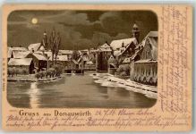 W8850 Donauwörth Winterlitho 1916 Mondschein