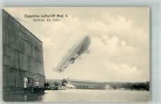 W7990 Friedrichshafen Luftschiff Modell 4 Verlässt die Halle Zeppelin 1909
