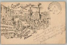 W8000 München Regensburger Wurstküche Weinmann Gasthaus Studentika Vorläufer 1892 BOAKC