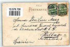 78048 W7730 Villingen -Schwenningen 1904 Prägedruck Grüsse aus dem Schwarzwald Villingen Waldhotel Landes-Wappen Jagdhund Hase Auerhahn Jagdhorn