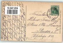 08371 O9610 Glauchau 1914 Künstlersteindruck Heinrichshof m. Kgl. Amtsgericht