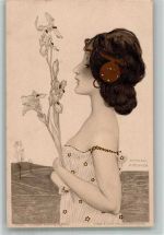 Jugendstil Stroefer Serie 99 Nr. 10 Lithographie Meissner u. Buch Kirchner, R. BOAKC