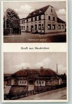 08459 O9632 Neukirchen /Pleiße Foto AK Turnhalle Gasthaus Naundorf