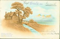 Sirnach Korkrelief Verlag E.B. & C.i.B.Eduard Büttner 9571 Ort handschriftlich Korkkarte 1901