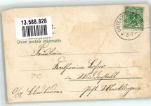 44787 W4630 Bochum Lithographie Christus-Kirche Rathaus Krankenhaus Gymnasium Wappen