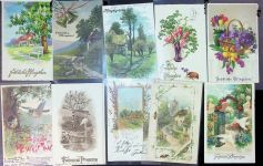 Lot mit 24 AK Pfingsten Posten 21 bis 100 AK