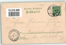 01936 O8293 Königsbrück 1899 Lithographie Hotel zum schwarzen Adler Artillerie-Kaserne