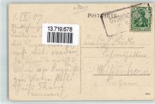 89171 W7901 Oberkirchberg 1907 BOAKC Lithographie 25 jähriges Jubiläum des Männergesangvereins Oberkirchberg 1907 Harfespielerin Putti