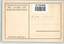 Frankfurt Wiener Werkstätte Friedensfeier 1911 Kornblumentag Nr. 1