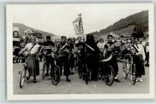 Bern Berne All Heil Standarte Bär Fahrrad Privatfoto AK