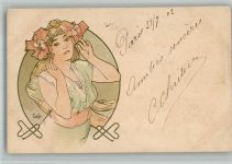 Gebrauchsspuren Scan genau beachten Mucha, A. 1902 BOAKC