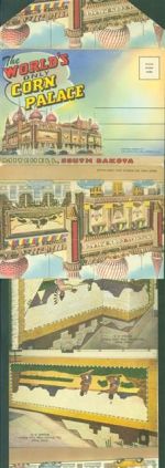 Klapp AK Mitchell Corn Palace mit Leporello8 teilig beidseitig bedruckt