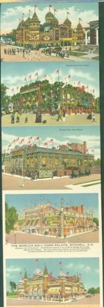 Klapp AK Mitchell Corn Palace mit Leporello8 teilig beidseitig bedruckt