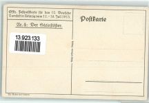04103 O7000 Leipzig 1913 - 12. Deutsches Turnfest 1913 signiert H. Treiber Offiz. Festpostkarte Nr. 4 Der Der Steinwerfer