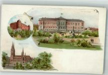 Upsalla Uppsala Lithographie Universität Schloss Dom Kirche