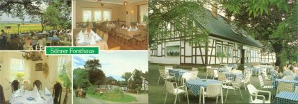 31199 W3201 Söhre KEINE AK Gasthaus Söhrer Forthaus Innen- und Aussenansicht Klappkarte