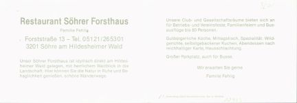 31199 W3201 Söhre KEINE AK Gasthaus Söhrer Forthaus Innen- und Aussenansicht Klappkarte