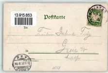 90402 W8500 Nürnberg 1901 Prägedruck Bratwurstglöcklein Blumen Duftende Grüße