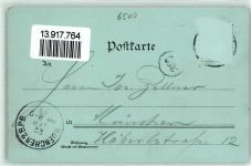 55116 W6500 Mainz a Rhein 1899 Lithographie Die neue Rheinbrücke Raddampfer Mond Dom Kirche Gruss