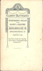 W7500 Karlsruhe , Baden Photograph Eugen Butteweg Uniform CDV