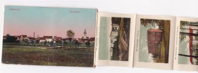 33175 W4792 Bad Lippspringe 1911 AK mit Leporello ausziehbarer Papierstreifen Kath. Kirche Sanatorium Kurhaus Kinderheim Cäcilienstift Neuer Kursaal Kriegerdenkmal Am Jordan Trinkhalle Lippe-Quelle Ev. Kirche Detmolderstraße
