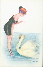 Schwan aus Echte Federn Sager, Xavier