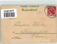 60308 W6000 Frankfurt am Main 1898 Lithographie Dom Opernhaus Hauptbahnhof Bahnpost Eisenach-Frankfurt Zg. 22
