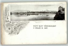 Prag Praha 1907 - Pata slet Vsesokolsky Wappen