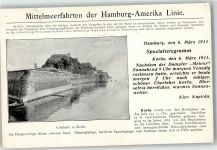 Corfu Kerkyra 1911 - Citadelle in Korfu Hamburg-Amerika Line