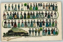 Badische Volkstrachten Gruss vom Schwarzwald Edition Guggenheim 1186 Trachten Schwarzwald 1914 Prägedruck